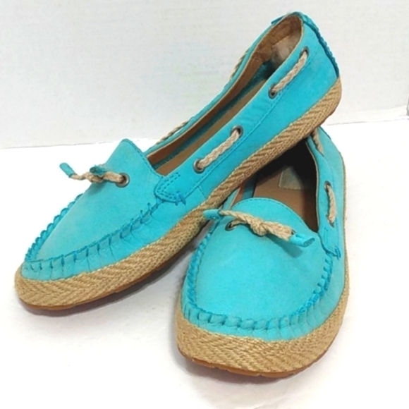 UGG AUSTRALIA LEATHER MOCCASIN LOAFERS SIZE 7 - Picture 13 of 13